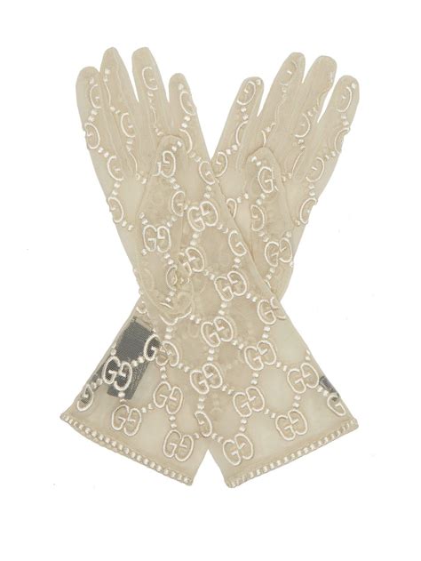 gucci white lace gloves|farfetch gucci gloves.